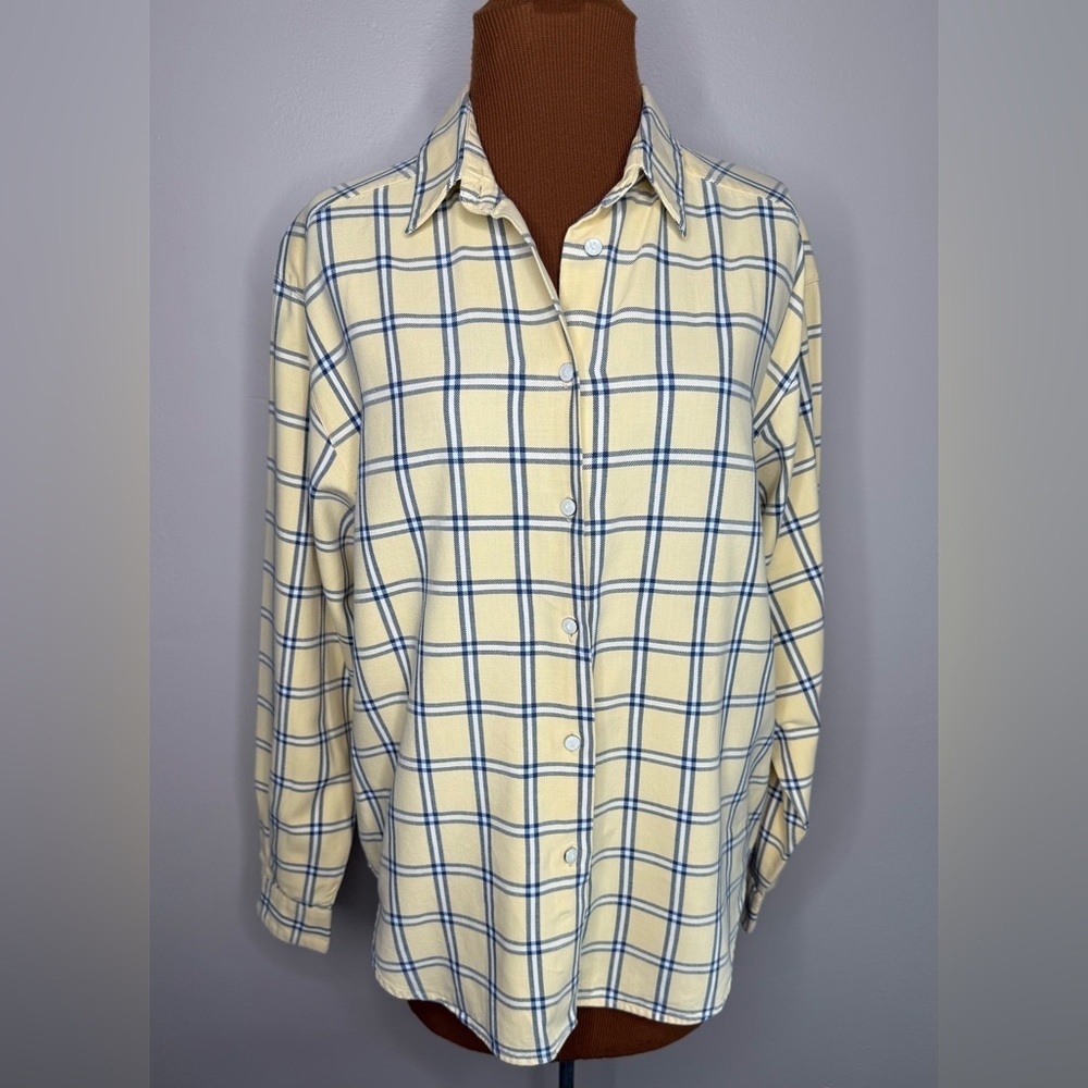 Cambridge Dry Goods Cotton Button Down Long Sleeve Shirt Size 10